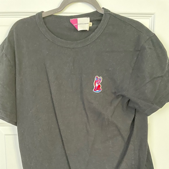 Black Maison Kitsune T Shirt - Picture 1 of 3